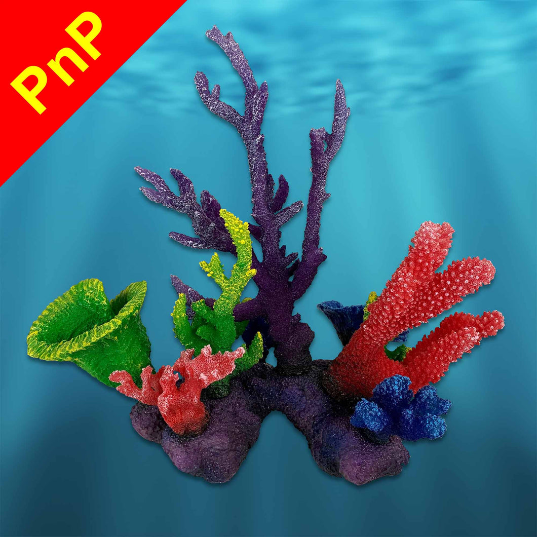 PNP300A Small Fake Coral Reef Aquarium Decoration for Salt Water Fish Tanks