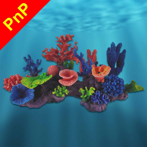 PNP640A X-Large Fake Coral Reef Tank Decoration for Saltwater Fish Aquariums