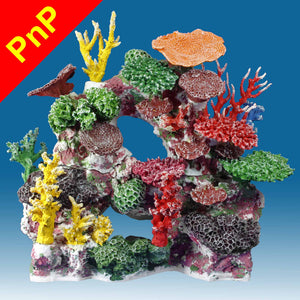 DM037PNP Large Coral Reef Aquarium Decoration for Saltwater Fish Tanks