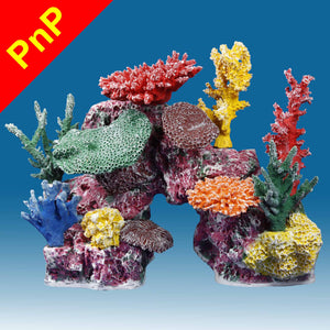 DM048PNP Medium Coral Reef Aquarium Decoration for Marine Fish Tanks