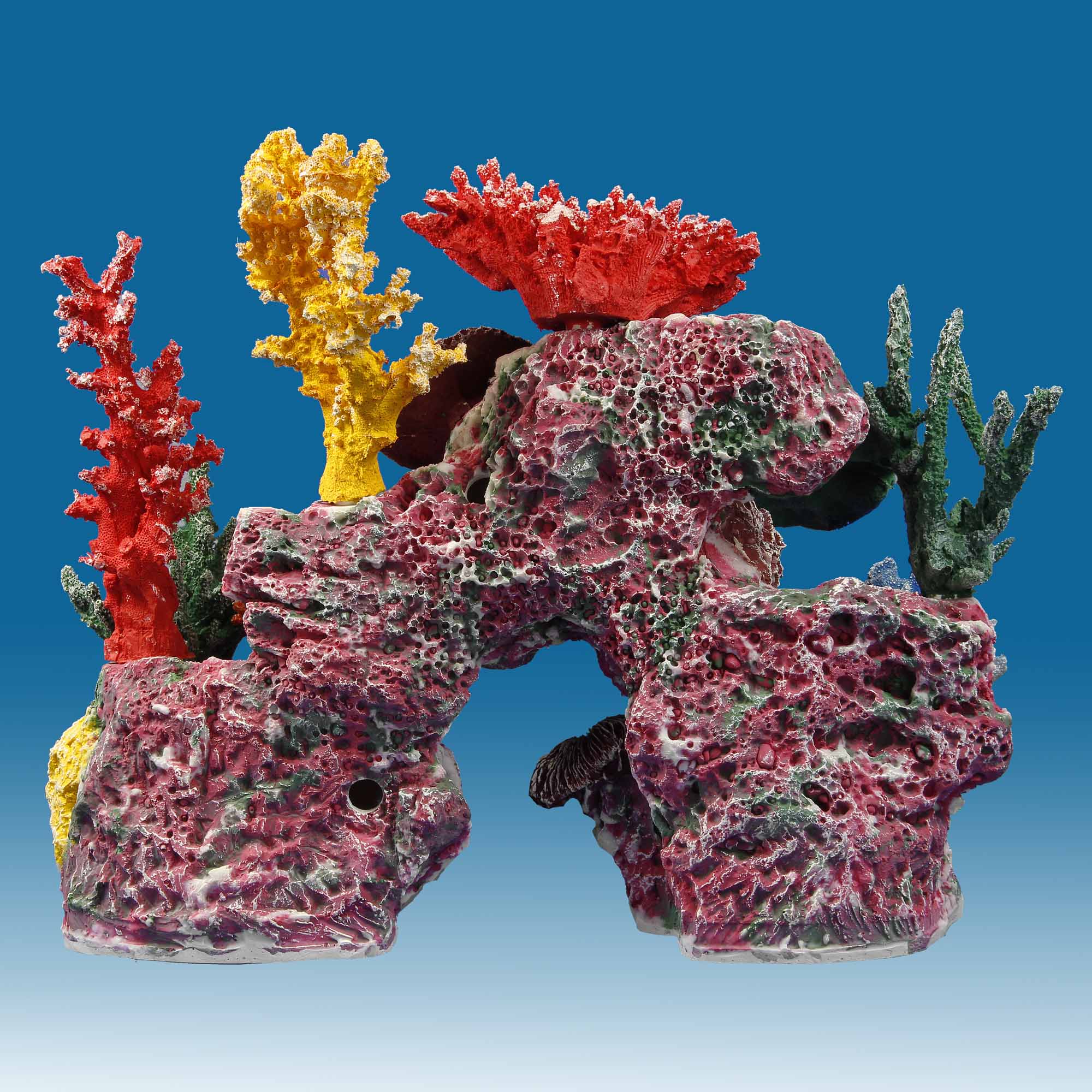 DM047PNP Medium Artificial Coral Inserts Decor, Fake Coral Reef Decorations  for Colorful Freshwater Fish Aquariums, Marine and Saltwater Fish Tanks